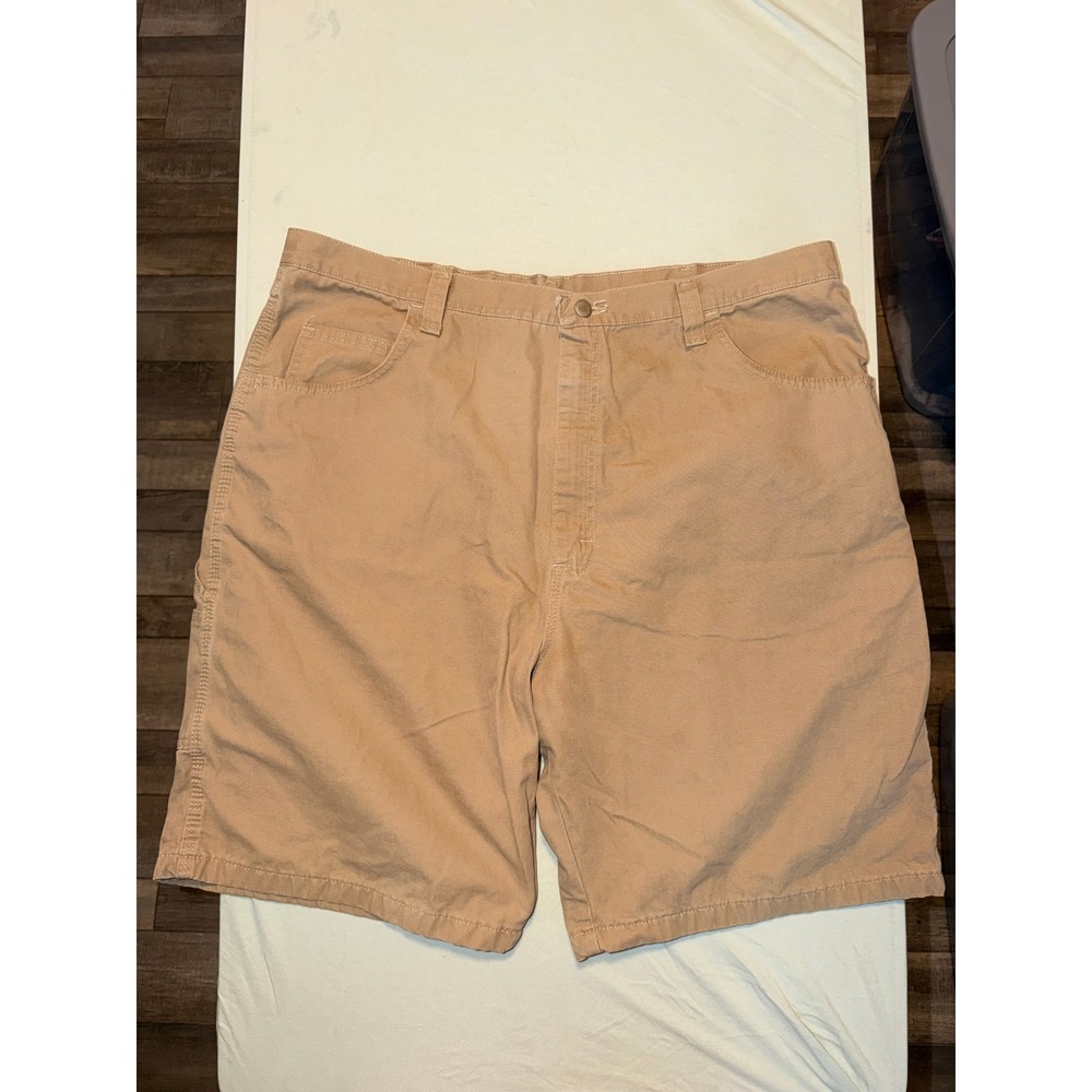 Wrangler Mens Tan Cotton Canvas Carpenter Shorts 42 64WC2GK Khaki Workwear